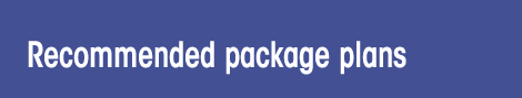 Recommended package plans